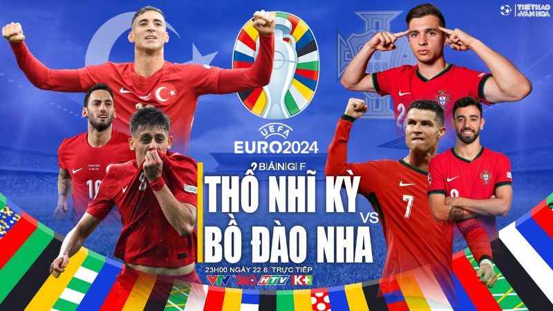 Soi Kèo Thổ Nhĩ Kỳ vs Bồ Đào Nha Euro 2024 22/06/2024